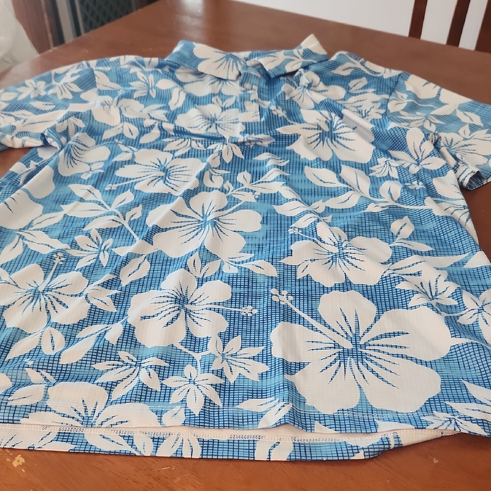 Men's Blue Floral Casual Shirt